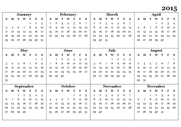 School calendars 2015/16 UK - free printable Word templates