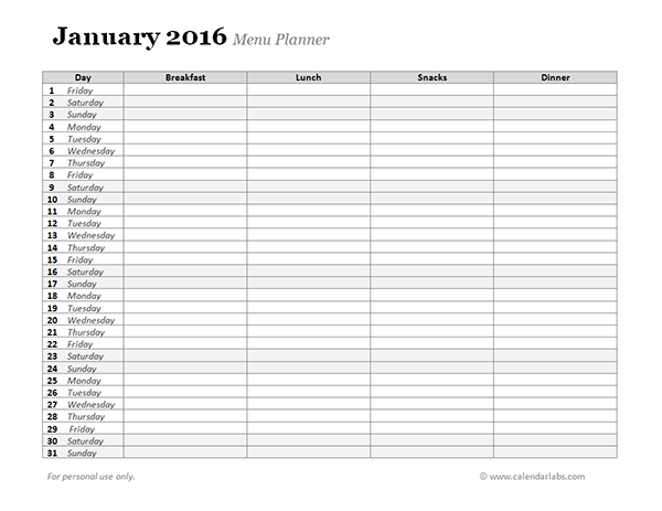 Excel Monthly Calendar Template 2016 from www.calendarlabs.com