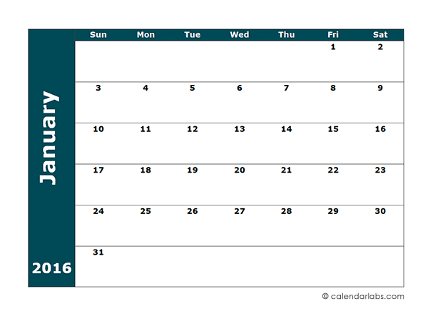 2016 blank calendar template free printable templates word document calendar