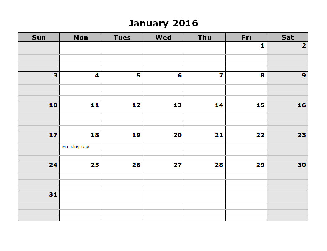 Calendar Template