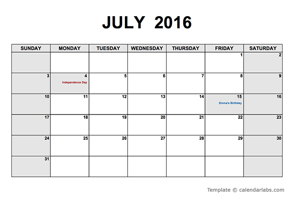 2016 Monthly Calendar PDF Free Printable Templates 2016 Monthly Calendar PDF Free Printable Templates