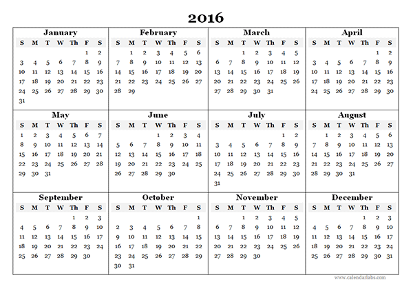 calendar 2016 calendar 2016