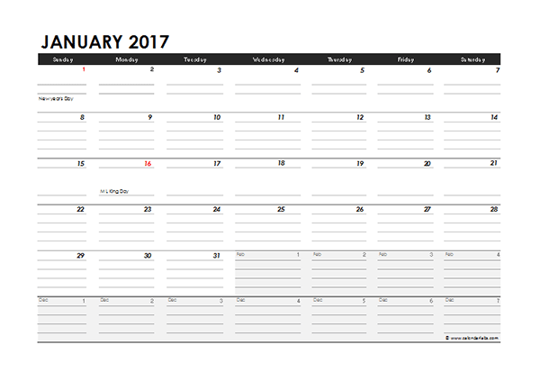 2017-calendar-templates