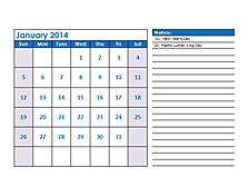 2014 yearly calendar with us holidays