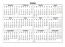 printable 2014 yearly calendar