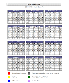 Yearly School Calendar