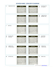 School Calendar July 2020 June 2021 Calendar Template