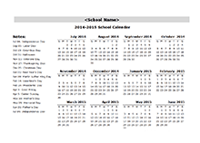 July 2020 Through June 2021 Calendar