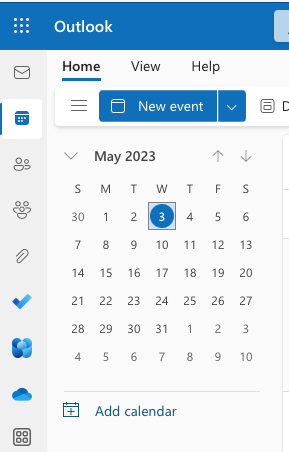 Select Calendar Option