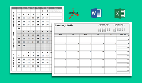 Calendar Templates - Customize & Download Calendar Template