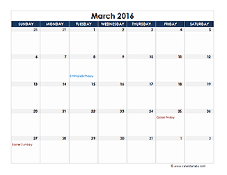 Customize Excel Calendar