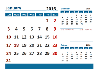 Customize Excel Calendar