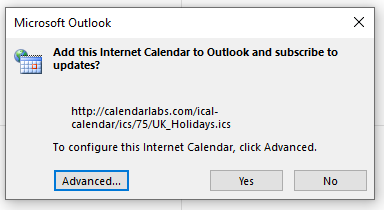 Add Outlook from internet