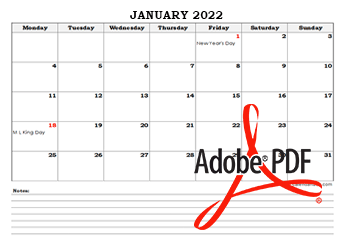 2023 Adobe PDF Calendar