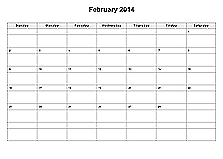 Microsoft Calendar 2014 Template