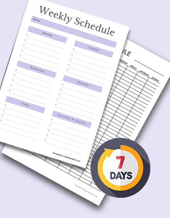 Weekly Schedule templates