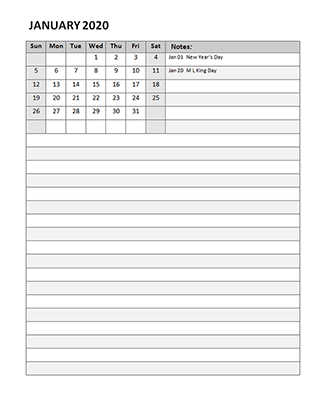 Customize Word Calendar