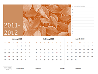 Customize Word Calendar