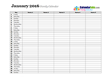 2016 Daily Planner Template - Free Printable Templates