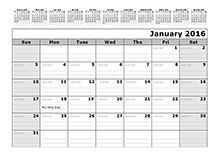 Weekly Calendar Template 2016 Printable