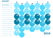 2016 Monthly Calendar Template 16