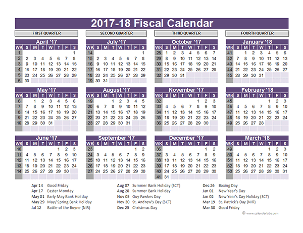 Uk Fiscal Calendar Template 17 18 Free Printable Templates