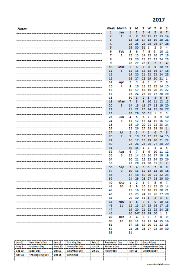 2017 Yearly Project Planning Template