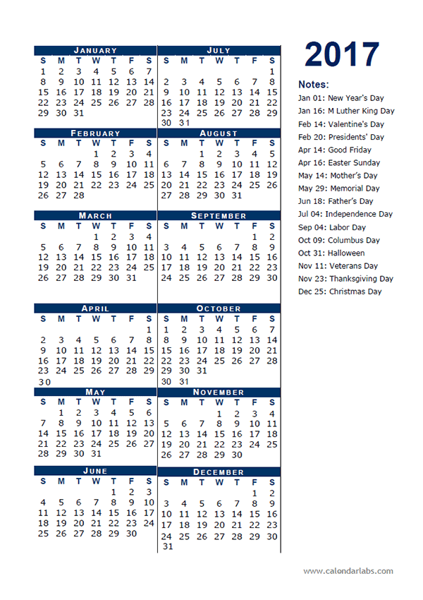 17 Calendar Template Half Page Free Printable Templates