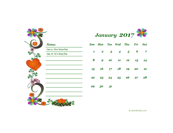 calendar template design