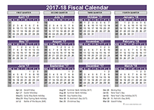 UK Fiscal Calendar Template 2017-18