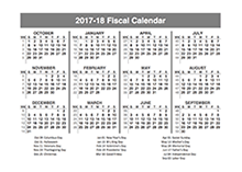 2017 Fiscal Year Quarters Template