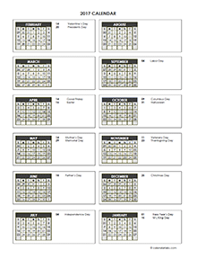 2017 Accounting Close Calendar 4-4-5