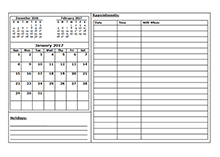 2017 Blank Schedule Template