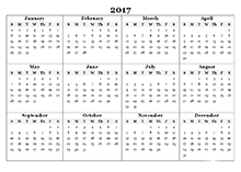 calendar templates 2017