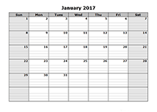 calendar blank 2017