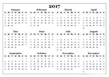 schedule calendar for 2017 printable