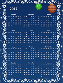 2017 Yearly Calendar Design Template
