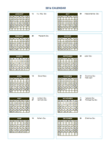 2017 calendar template half page free printable templates