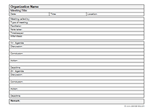 Business Meeting Minutes Template