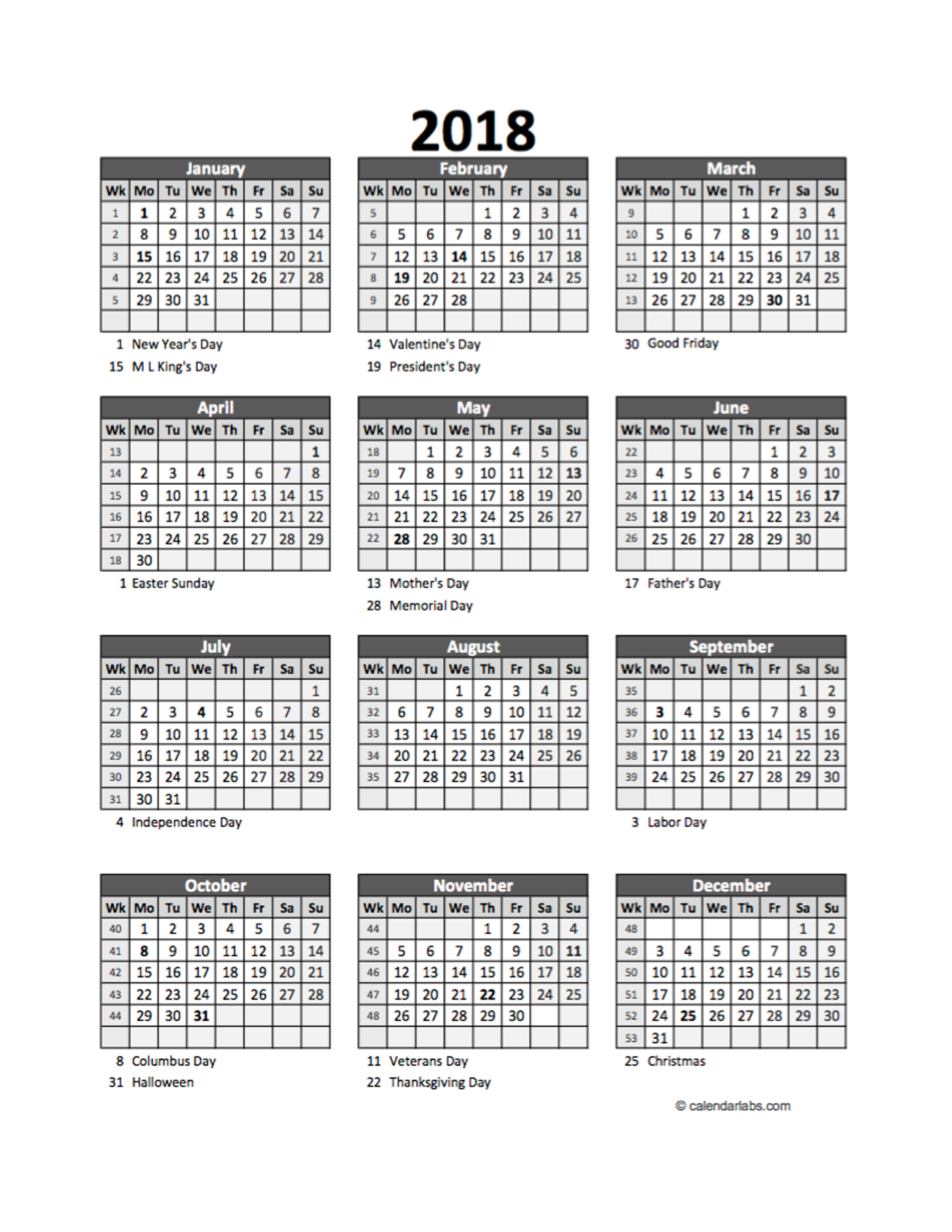 Calendar Labs Templates : Editable yearly spreadsheet calendar free printable Calendar Labs Templates : Editable yearly spreadsheet calendar free printable