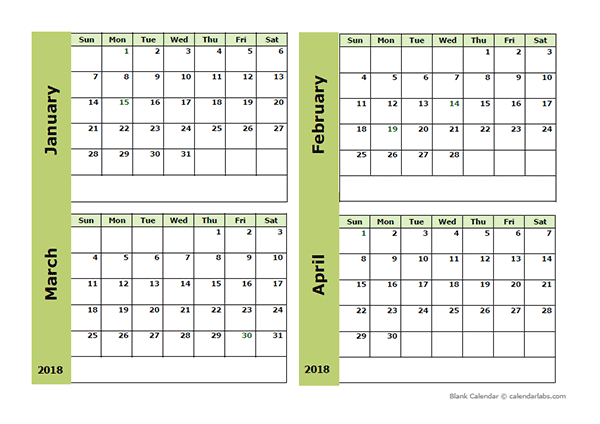 four month calendar under fontanacountryinn com four month calendar on one page