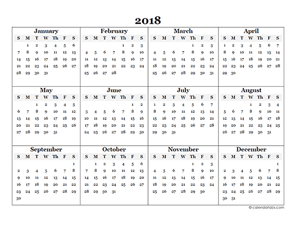 calender yearly