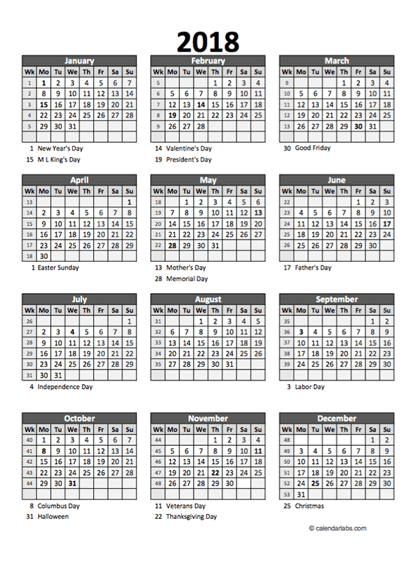 2018 calendar free download word 2018 calendar free download word