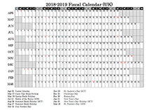 2017 fiscal year calendar