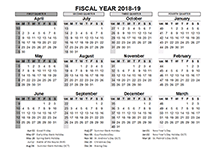 2017-2018 Fiscal Calendar UK Template