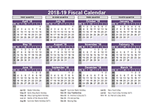UK Fiscal Calendar Template 2018-19