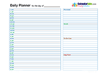 2018 Day planner for family