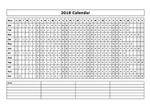 2018 blank calendar templates download free printable calendar template year at a glance