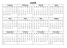 blank printable calendar 2018