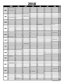2018 Excel Calendar Template - Download FREE Printable ...